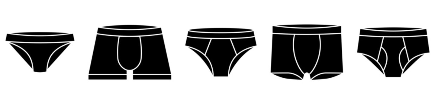 Underpants, underwear vector icon. Underwear trunks, boxer, bikini, lingerie outline icons collection. Underpants icon. Vector Illustration. Vector. Graphic. EPS 10