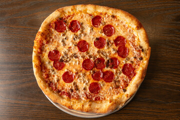 sausage and pepperoni pizza