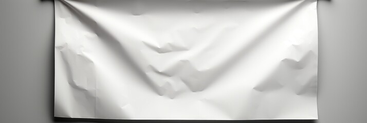 Blank White Crumpled Creased Sticker Paper , Banner Image For Website, Background, Desktop Wallpaper