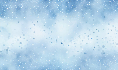 watercolor christmas background with snowflakes