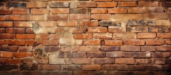 Fototapeta premium Texture background of a brown brick wall