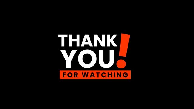 Thank you for watching animation video. Suitable for video end screen