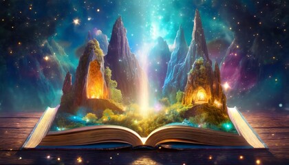 3D Rendering of Giant Book to Other Worlds