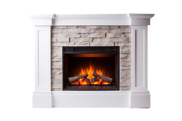 Aesthetic Flames Gourmet Electric Fireplace Composition isolated on transparent background