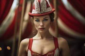 circus women in tent