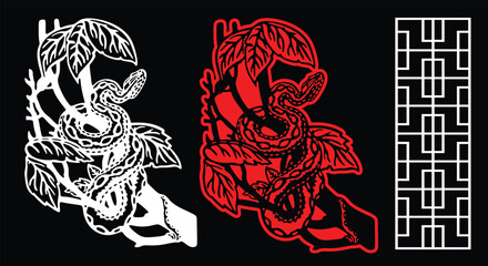 Decorative wall panels set Jali design CNC pattern,