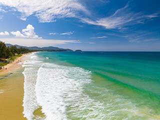 Beautiful sea beach background,Amazing sea ocean in good weather day,Nature beach sand background