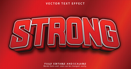 Vector editable text effect modern 3d strong and minimal font style