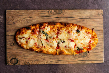Margherita flat bread pizza