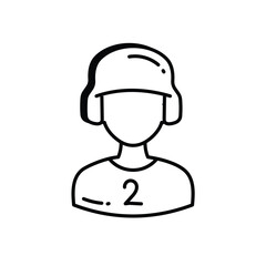 Baseball Player icon vector stock illustration