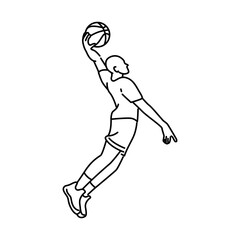 Basketball Player Pose Character Vector Illustration 1