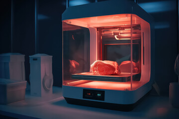 Lab grown meat concept,