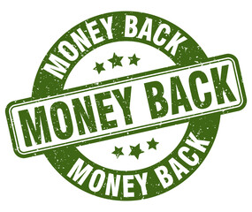 money back stamp. money back label. round grunge sign