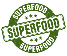superfood stamp. superfood label. round grunge sign