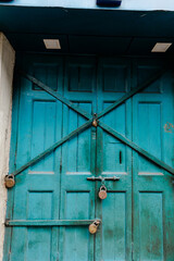 old wooden door with lock