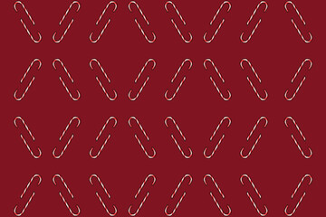 Christmas Decorations Candy Sticks seamless pattern. Christmas Candy Sticks vector icon illustration. Colorful Christmas background pattern.