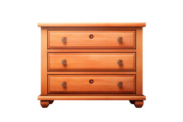 Classic Design Artistry with Wooden Chest of Drawers isolated on transparent background