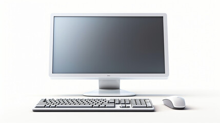 Desktop computer and keyboard