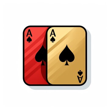 A Red And Gold Playing Cards