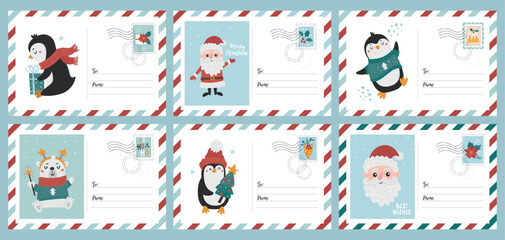 Christmas postcards banners collection.