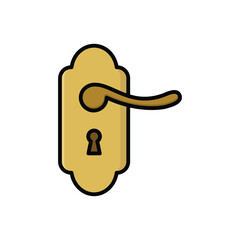Door Handle Icon Vector Design Template