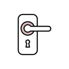 Door Handle Icon Vector Design Template