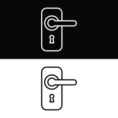 Door Handle Icon Vector Design Template