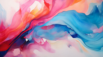 an abstract painting of bright colors.