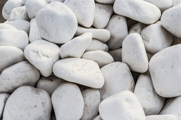 White Pebbles are a multi purpose pebble with a beautiful white color which will helps to ensure a bright modern landscape to any garden. Design exterior of your house. Construction materials