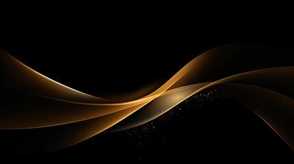 golden line sparkles on black background