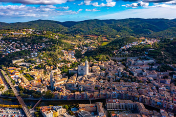 Girona in Spanien aus der Luft | Aerial View of Girona in Spain