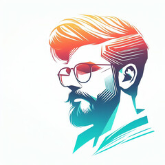 Obraz premium A digital illustration of a man face