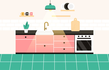 Cute Kitchen Interior