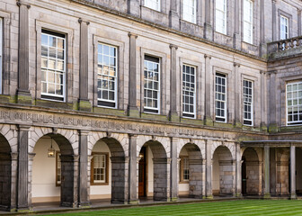 Fototapeta na wymiar The Palace of Holyroodhouse in Edinburgh, Scotland, September 8 2023