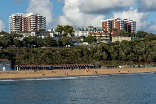 View of Bournemouth East Beach and East Cliff, Bournemouth, UK