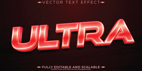 Ultra text effect, editable extreme and ultimate customizable font style