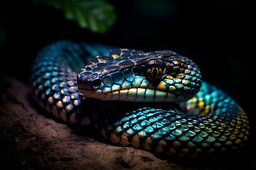 Fototapeta premium close up of a python.