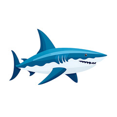 Dangerous Shark, the Fierce Predator of the Underwater World - Aquatic Wildlife, Ai Generative