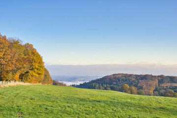 Fototapeta premium colorful autumnal landscape in October