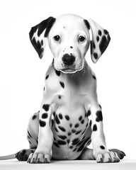 a dog with black spots