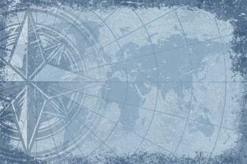 World map colorful vintage sticker