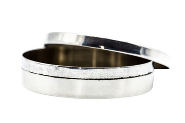 single plain box made of pure silver