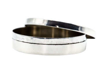 single plain box made of pure silver