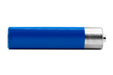 one blue silver aaa battery