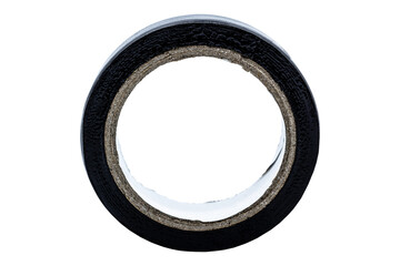 black round adhesive tape roll with insulating tape for electricians