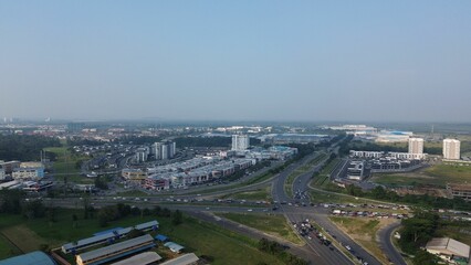 Fototapeta premium an aerial view of a city from a bird's eye view