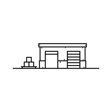 recommend clip art: Warehouse line art style