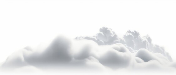 Freedom shapes clouds flowing landscape 3d render, Generative AI 