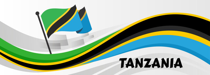 Patriotic Background with Tanzania flag colors. An element of impact for the use you want to make of it.

