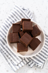 Homemade plain fudge